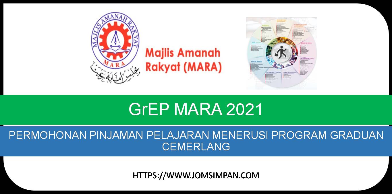 Grep Mara 2021 Permohonan Pinjaman Pelajaran Menerusi Program Graduan Cemerlang Jom Simpan